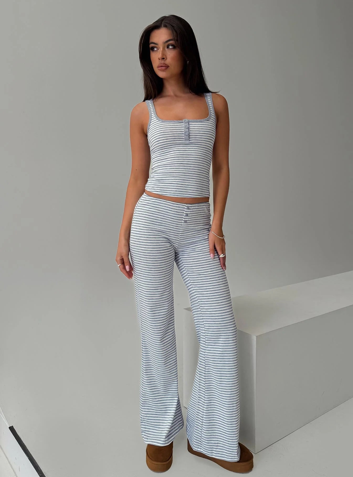 Waffles Stripe Sleep Set Multi