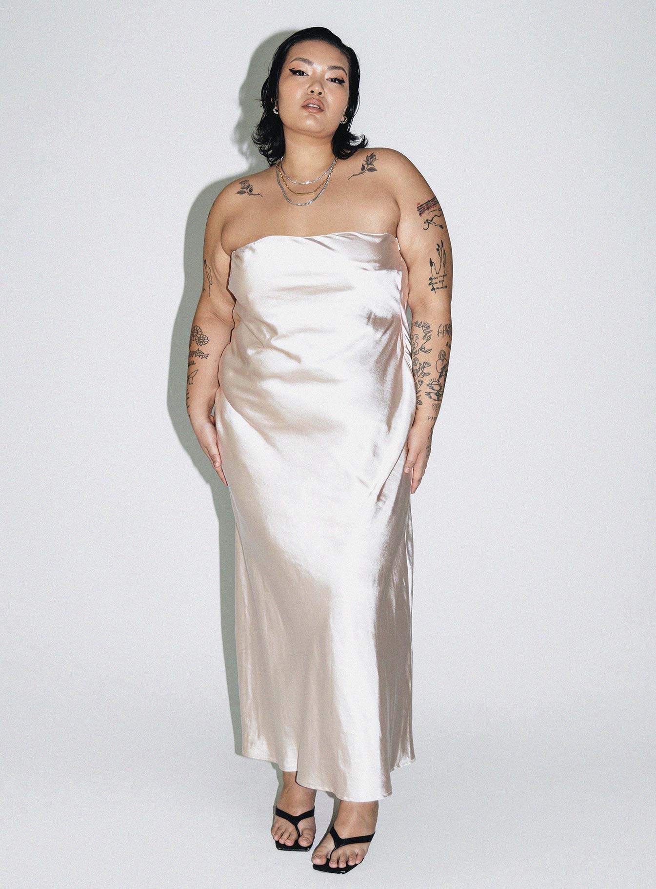 Haley Maxi Dress Champagne Curve