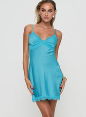 Know Your Worth Mini Dress Blue