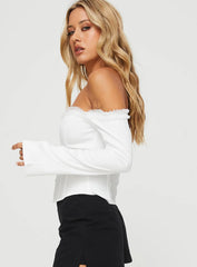 Avaah Off The Shoulder Top White