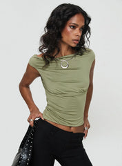 Musia Cowl Neck Top Green