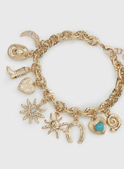 Lone Star Charm Bracelet Gold