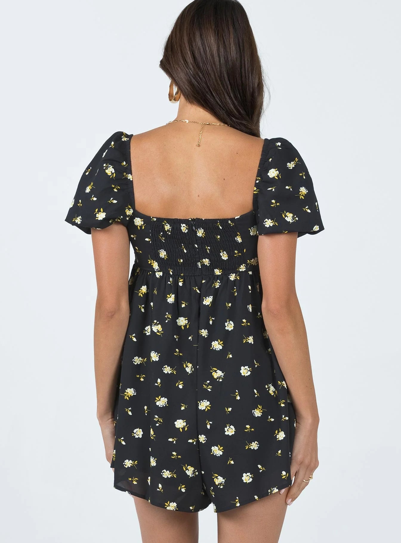 Lorna Romper Black Floral