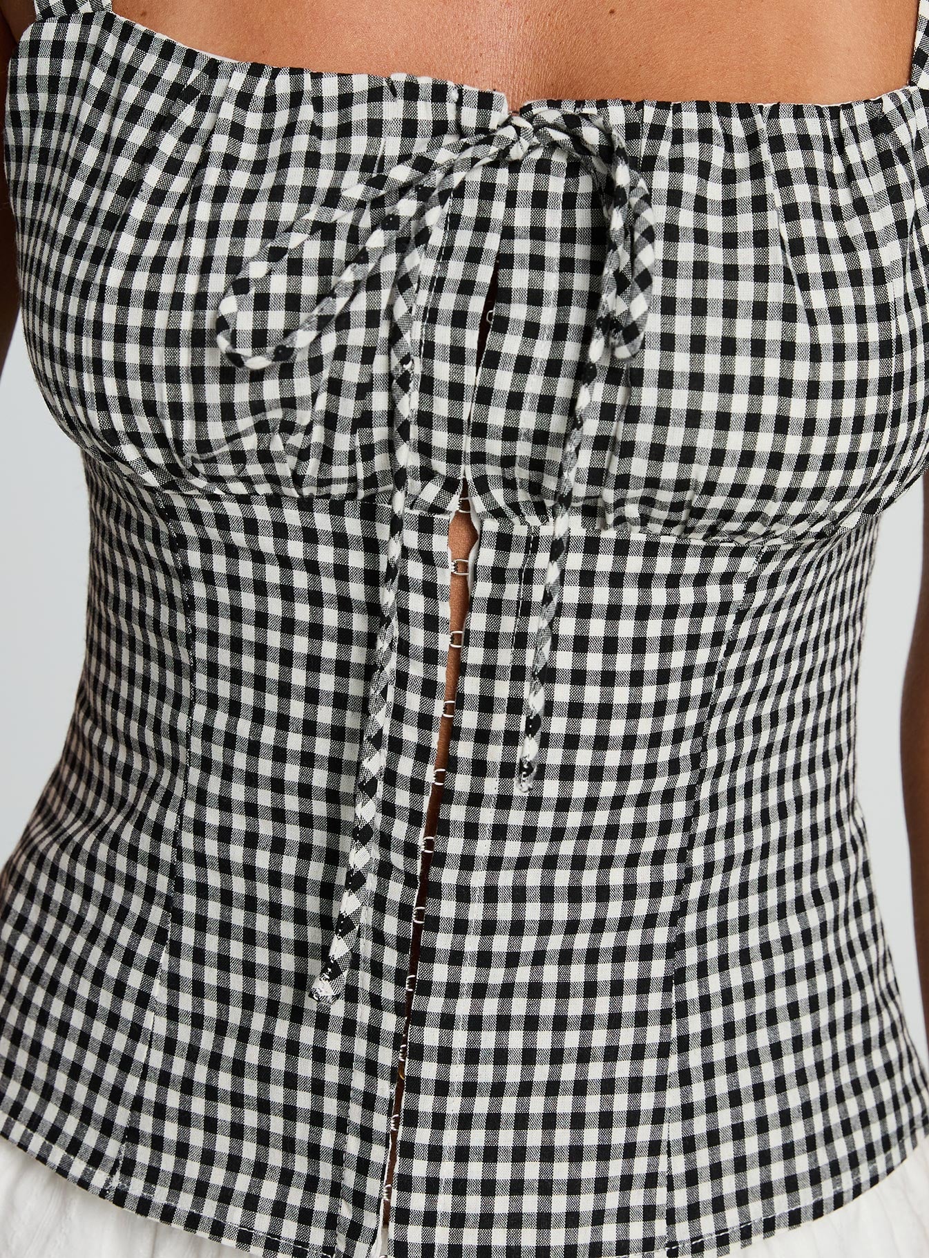 Modern Girl Top Black Gingham