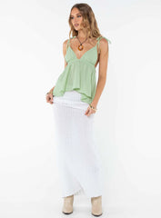 Hearts Flutter Top Green
