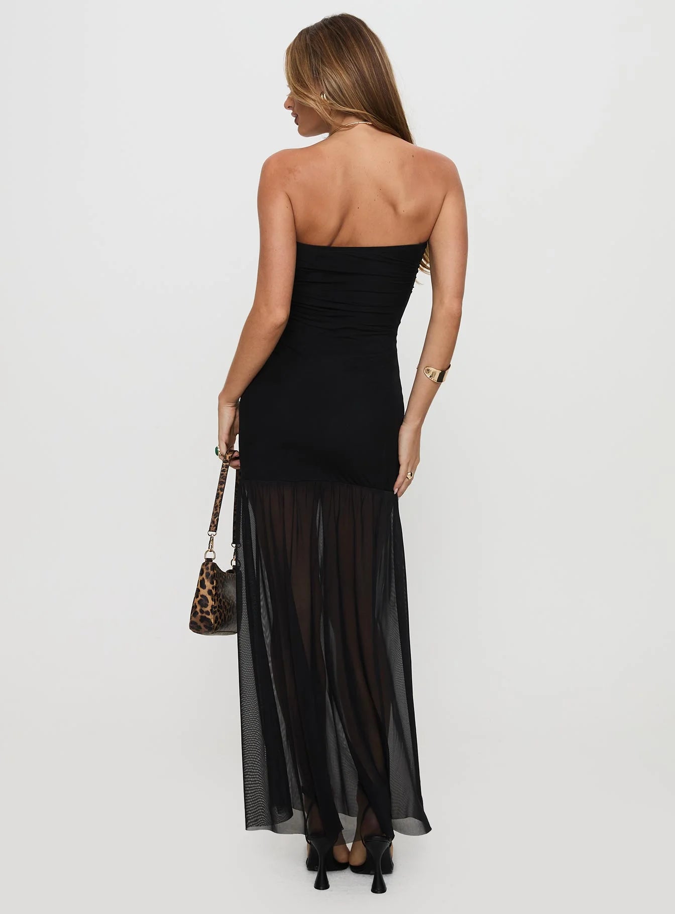 Decadent Strapless Maxi Dress Black