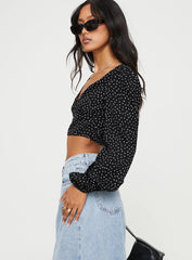 Aldon Long Sleeve Top Black
