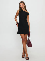 Assured One Shoulder Romper Black