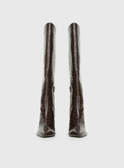 Good Judgement Knee High Boots Chocolate