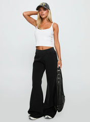 Summits Flared Track Pants Washed Black