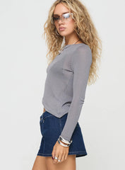Pratt Long Sleeve Top Grey