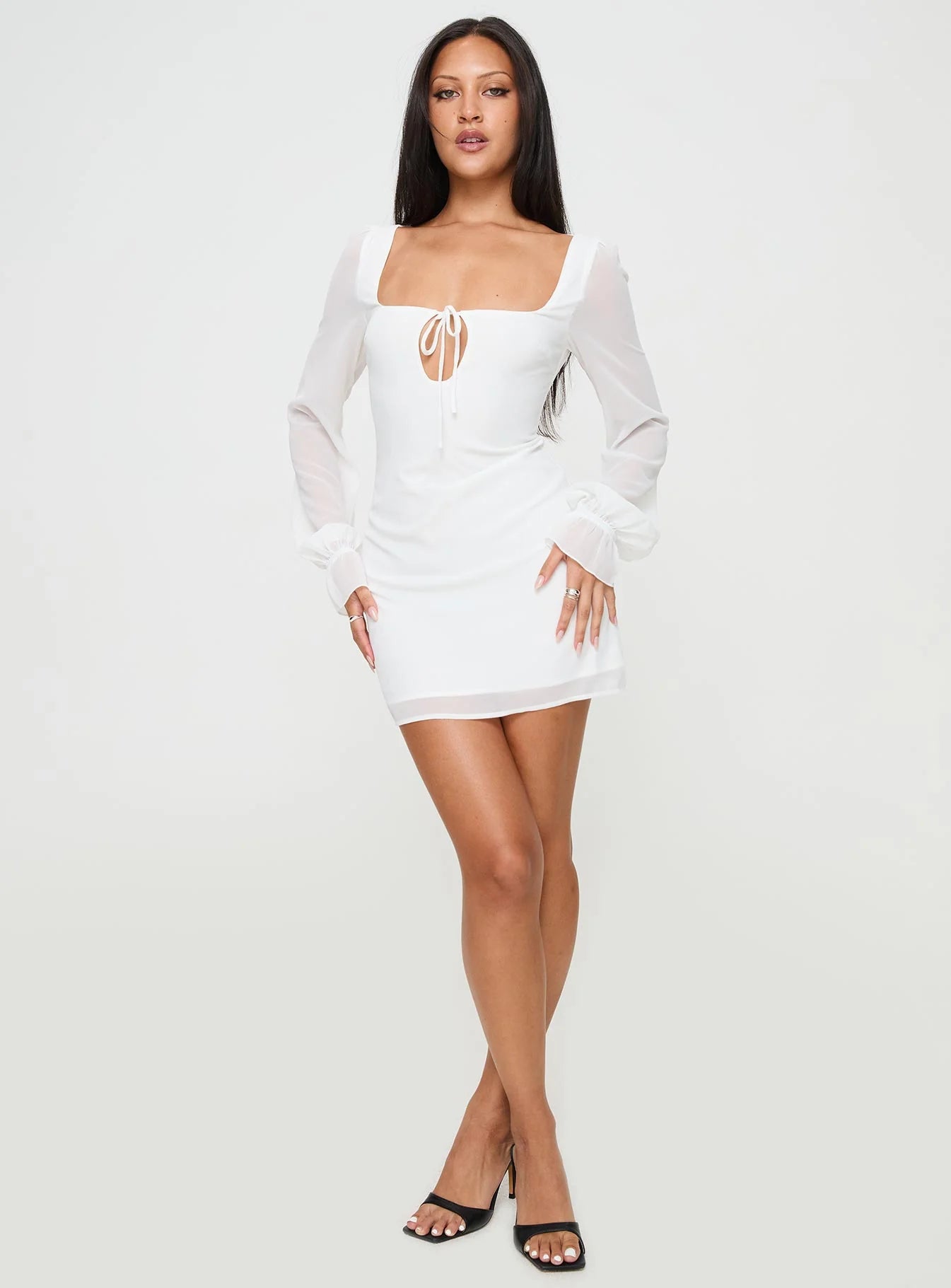 Bayford Long Sleeve Mini Dress White