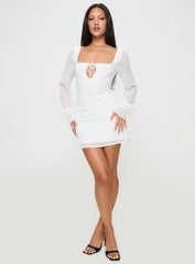 Bayford Long Sleeve Mini Dress White