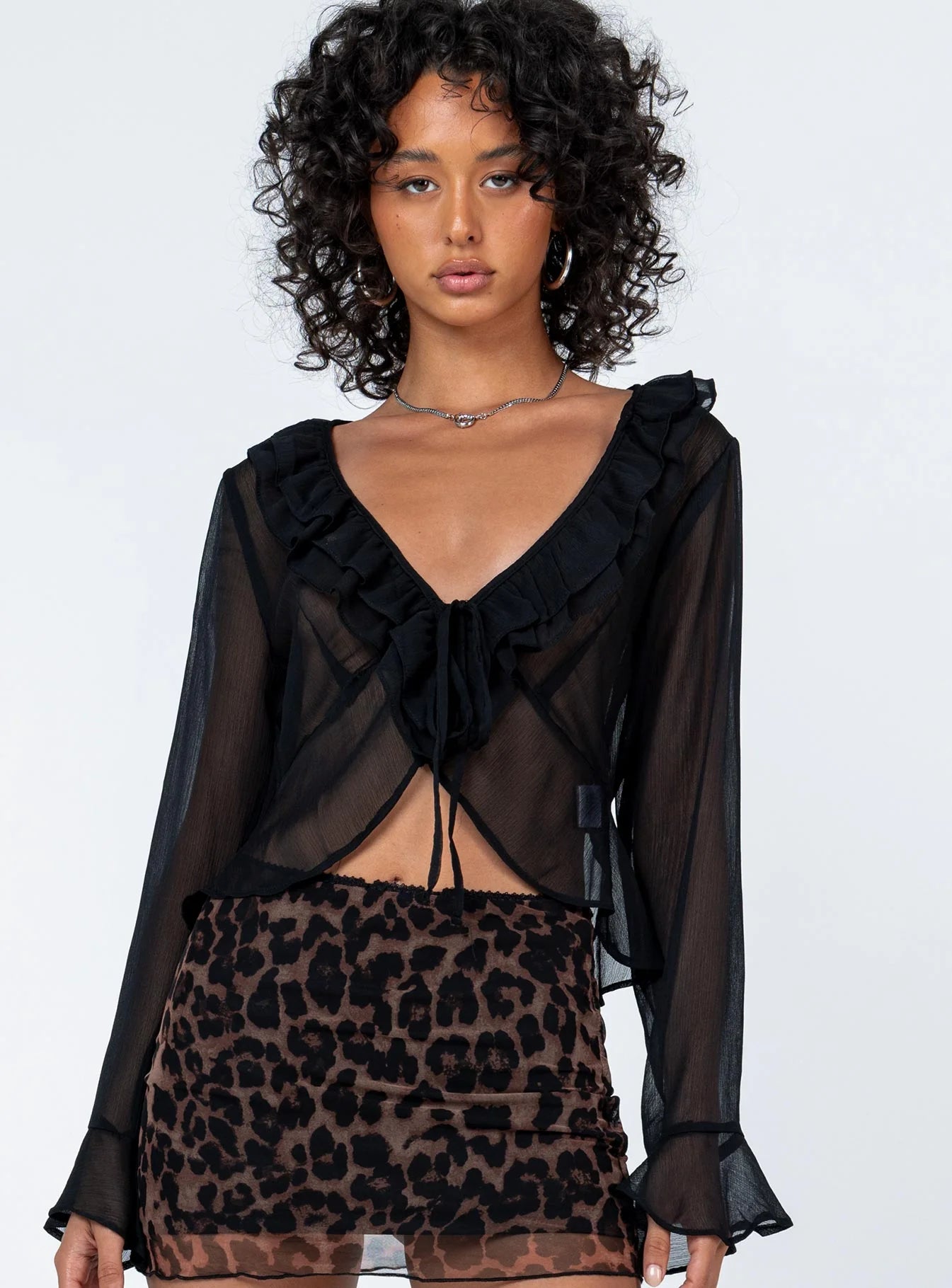 Colby Long Sleeve Top Black