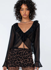Colby Long Sleeve Top Black