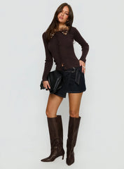 Elinora Wrap Mini Skirt Raw Denim