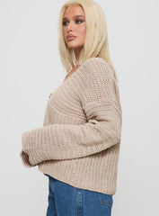 Maela Knit Cardigan Mocha