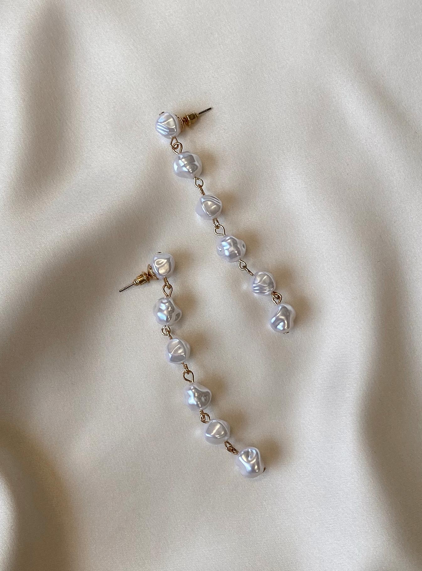 Zelaya Pearl Earrings Gold / White