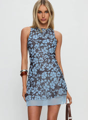 Buffie Mini Dress Brown Floral