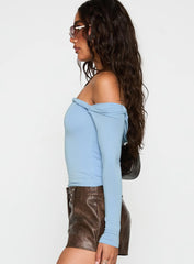 Dusky Long Sleeve Top Blue