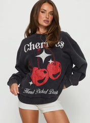 Hand Picked Graphic Jumper Black