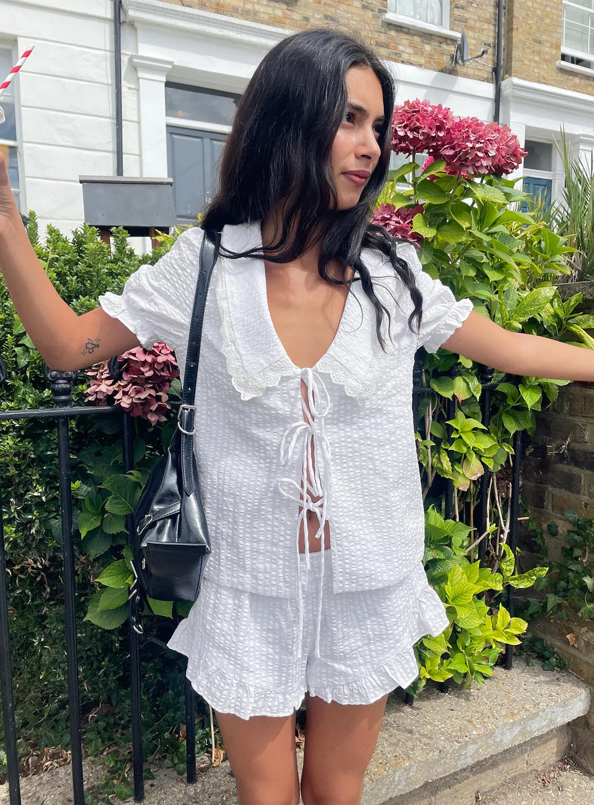 Eternal Sun Collared Set White
