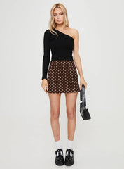Mikella One Shoulder Top Black