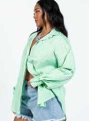 Swindon Shirt Green Stripe