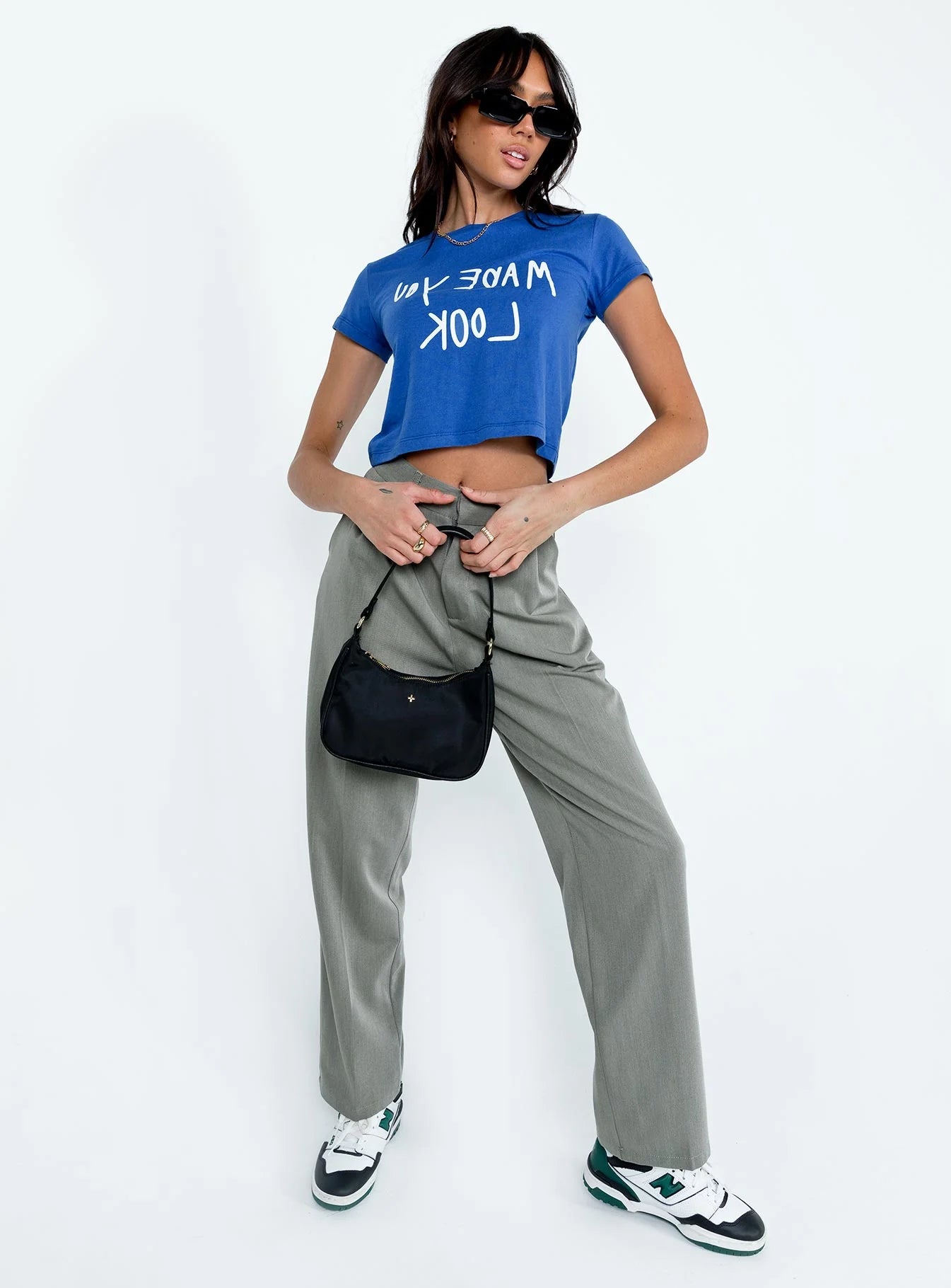 Made You Look Shrunken Tee Blue