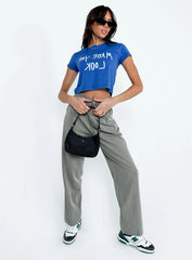 Made You Look Shrunken Tee Blue
