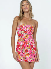 Innes Mini Dress Pink Floral
