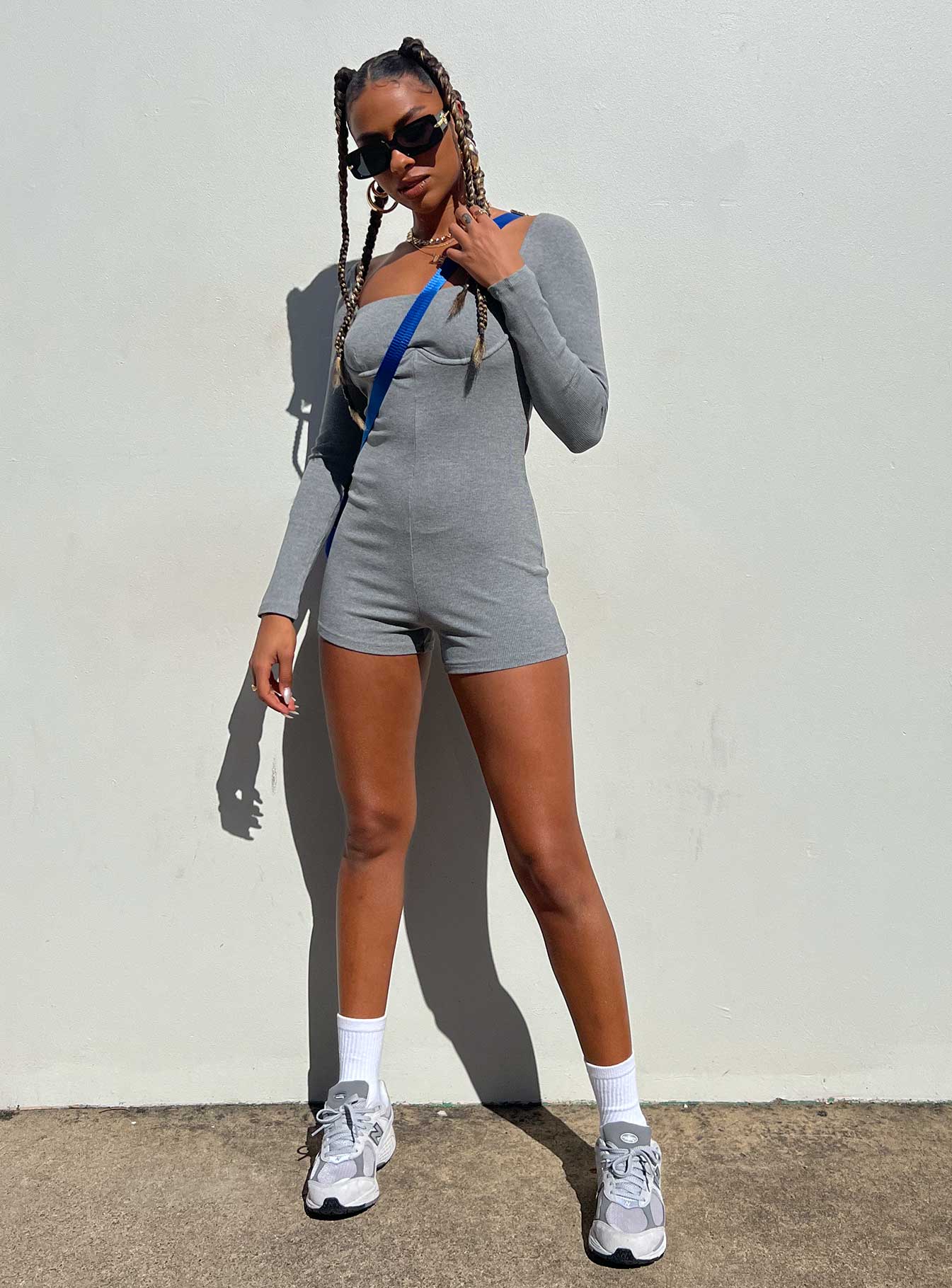 Jolie Romper Grey