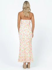 Tiarna Strapless Maxi Dress White / Floral
