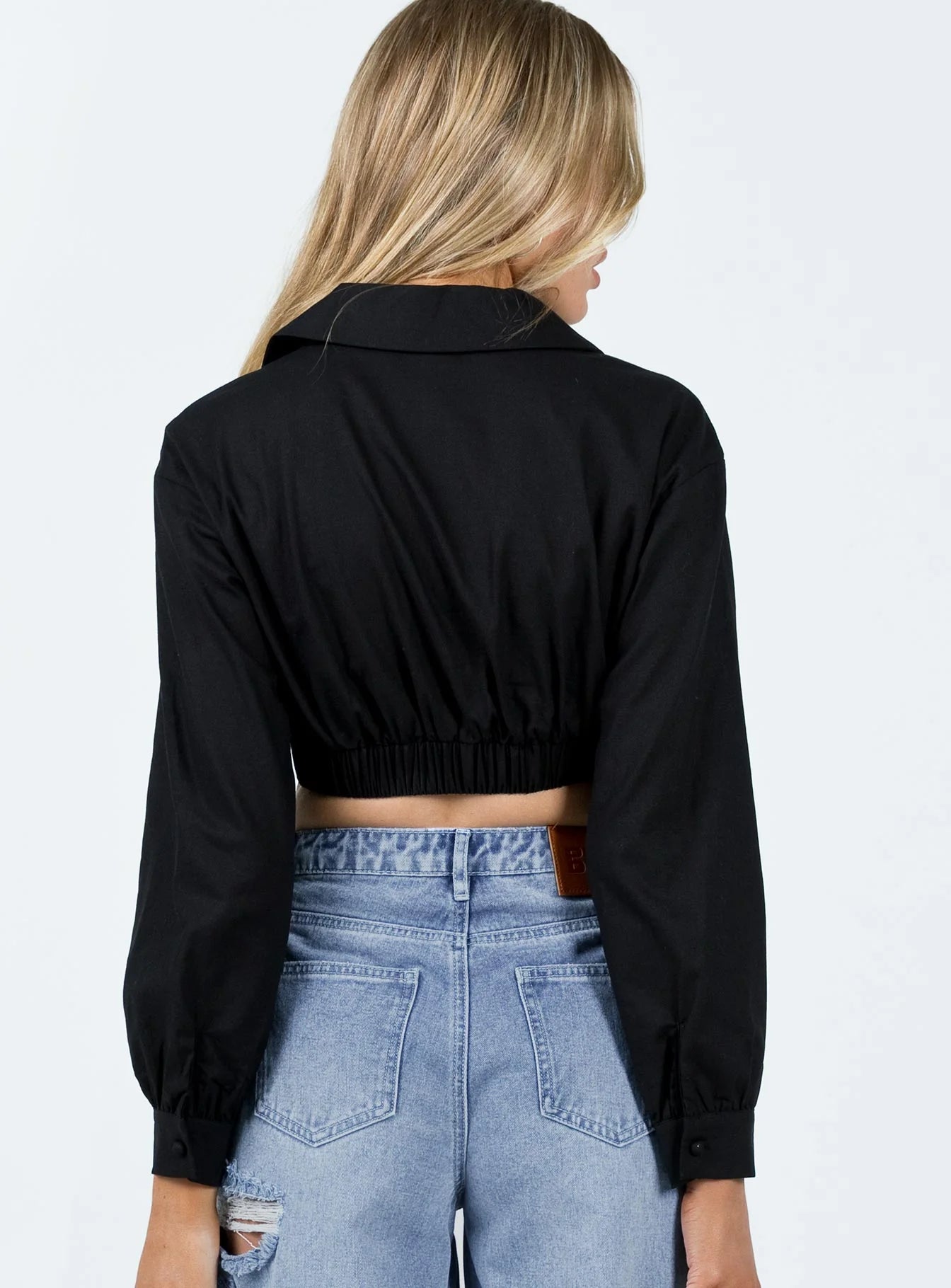 Zaxton Long Sleeve Top Black