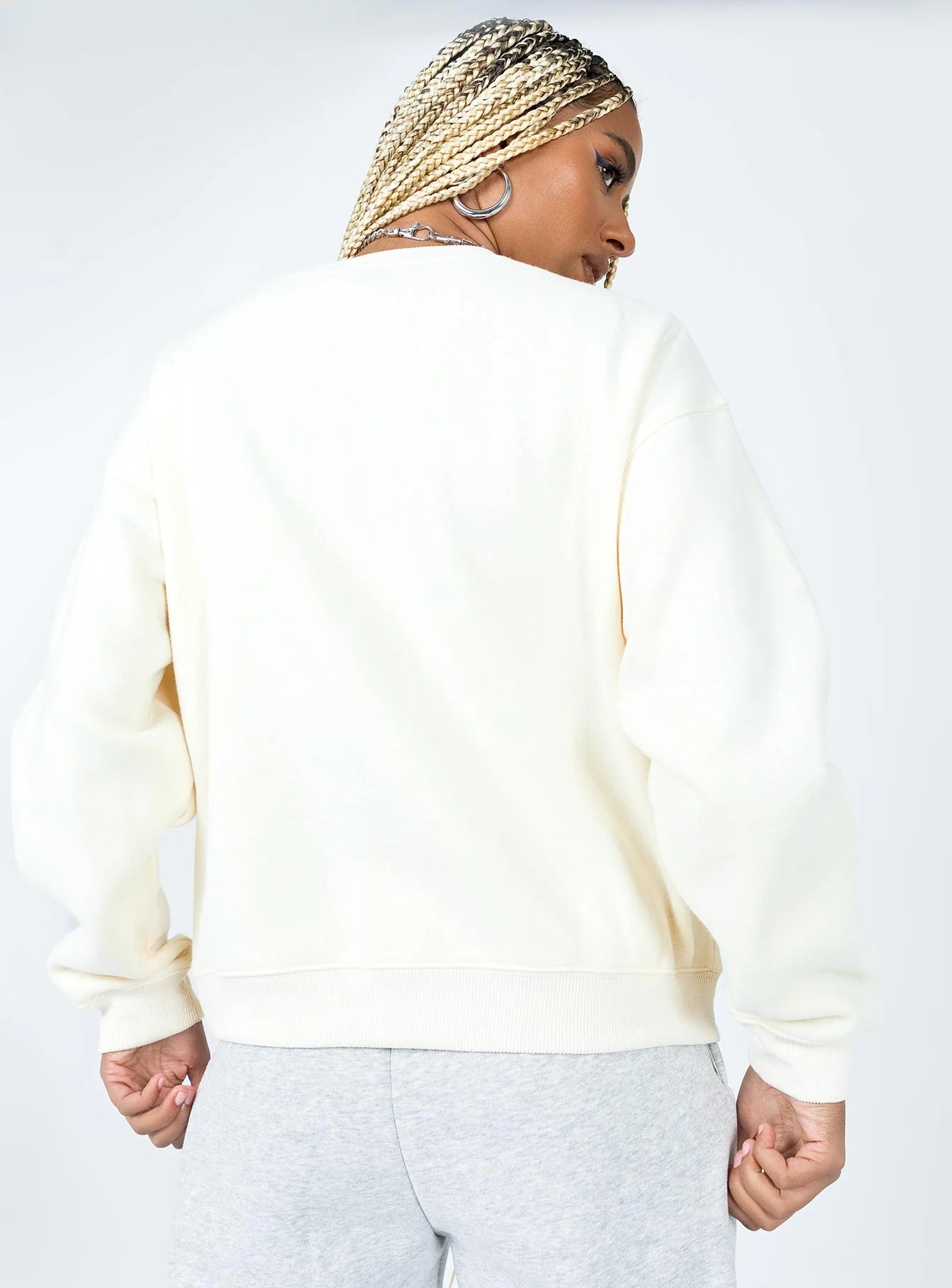 Yosemite Oversized Crewneck Sweatshirt Cream