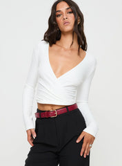Cushien Long Sleeve Top White