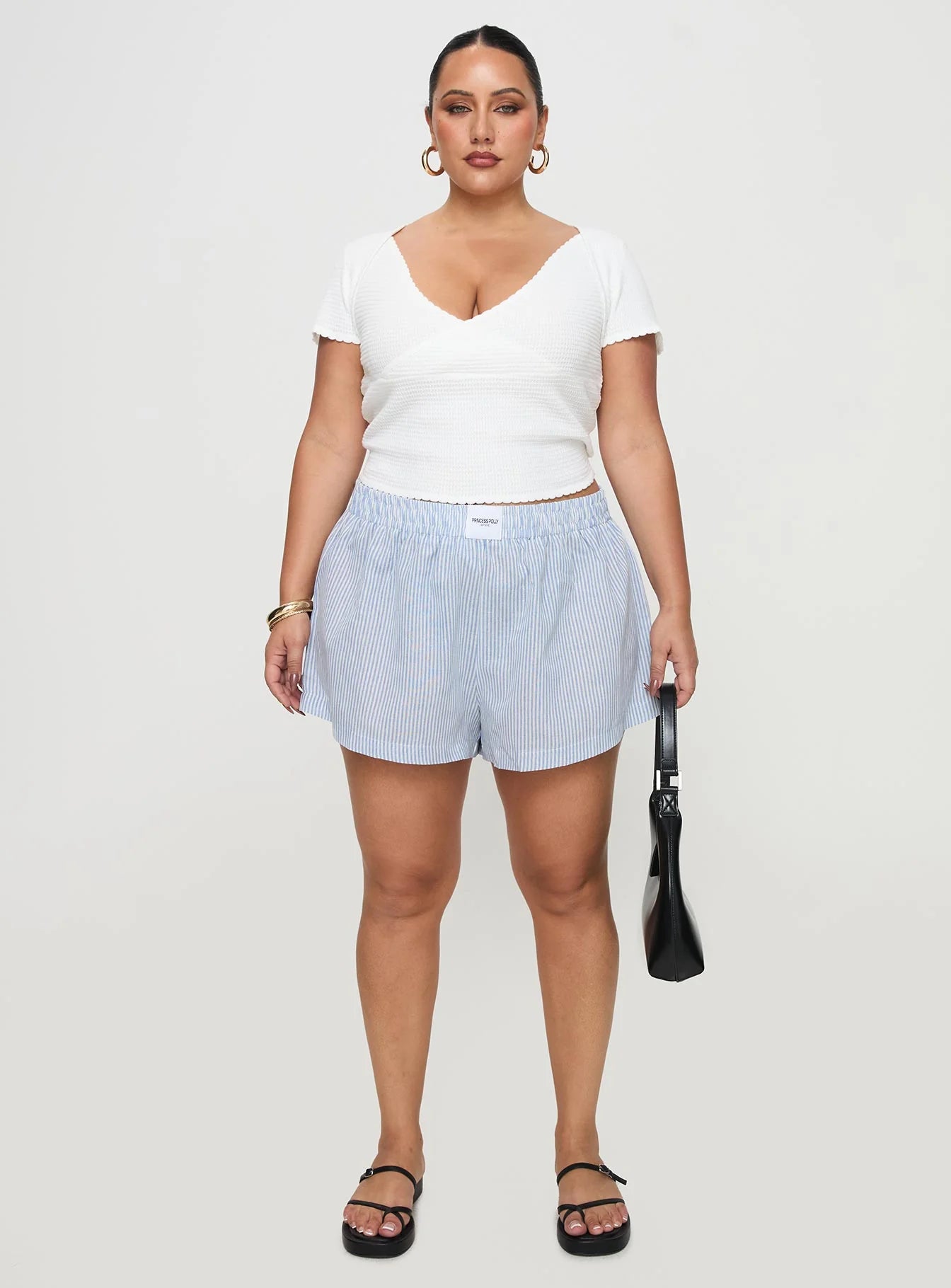 Sincar Boxer Shorts Blue / White Stripe Curve