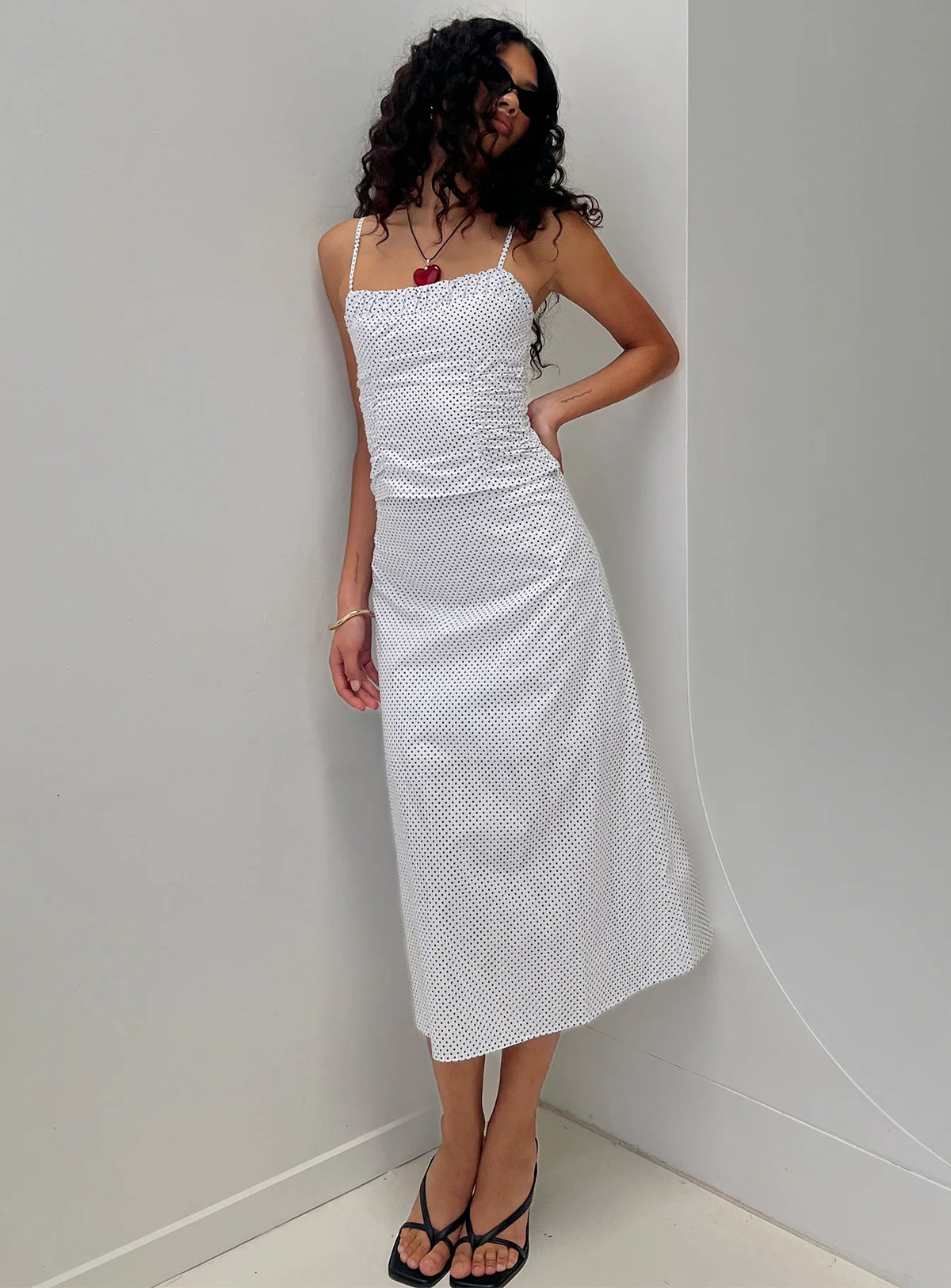 Shining Mirrors Set White / Black Polka