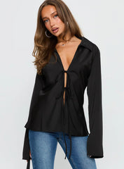 Way Life Goes Long Sleeve Top Black