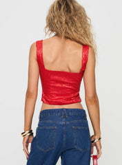 Loyal Heart Corset Top Red