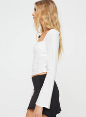 Forsyth Long Sleeve Top White