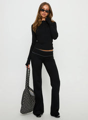 Kobee Jersey Long Sleeve Layering Top Black