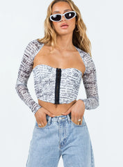 Scripted Corset Top Multi