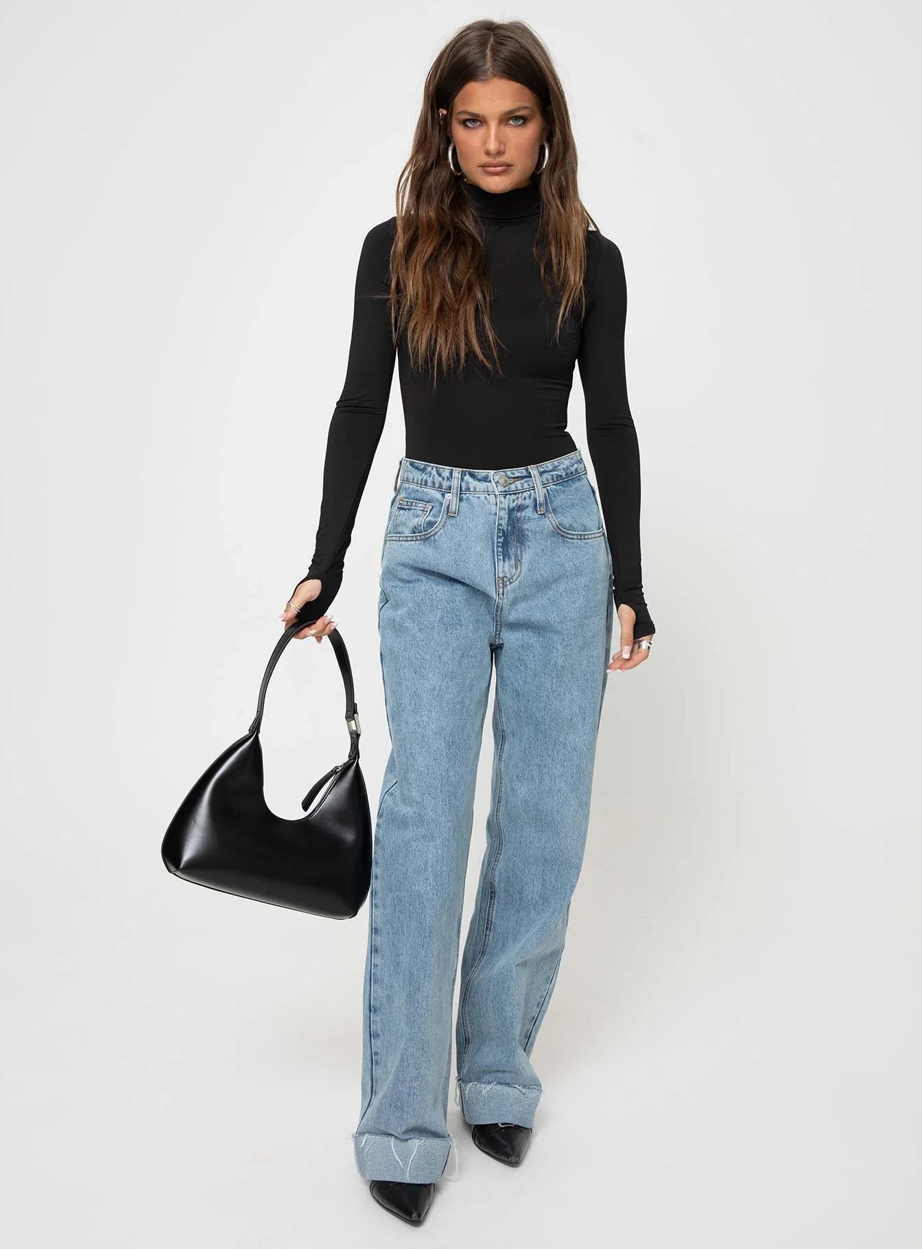 Bayda Long Sleeve Bodysuit Black