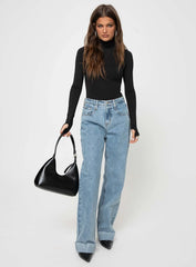 Bayda Long Sleeve Bodysuit Black