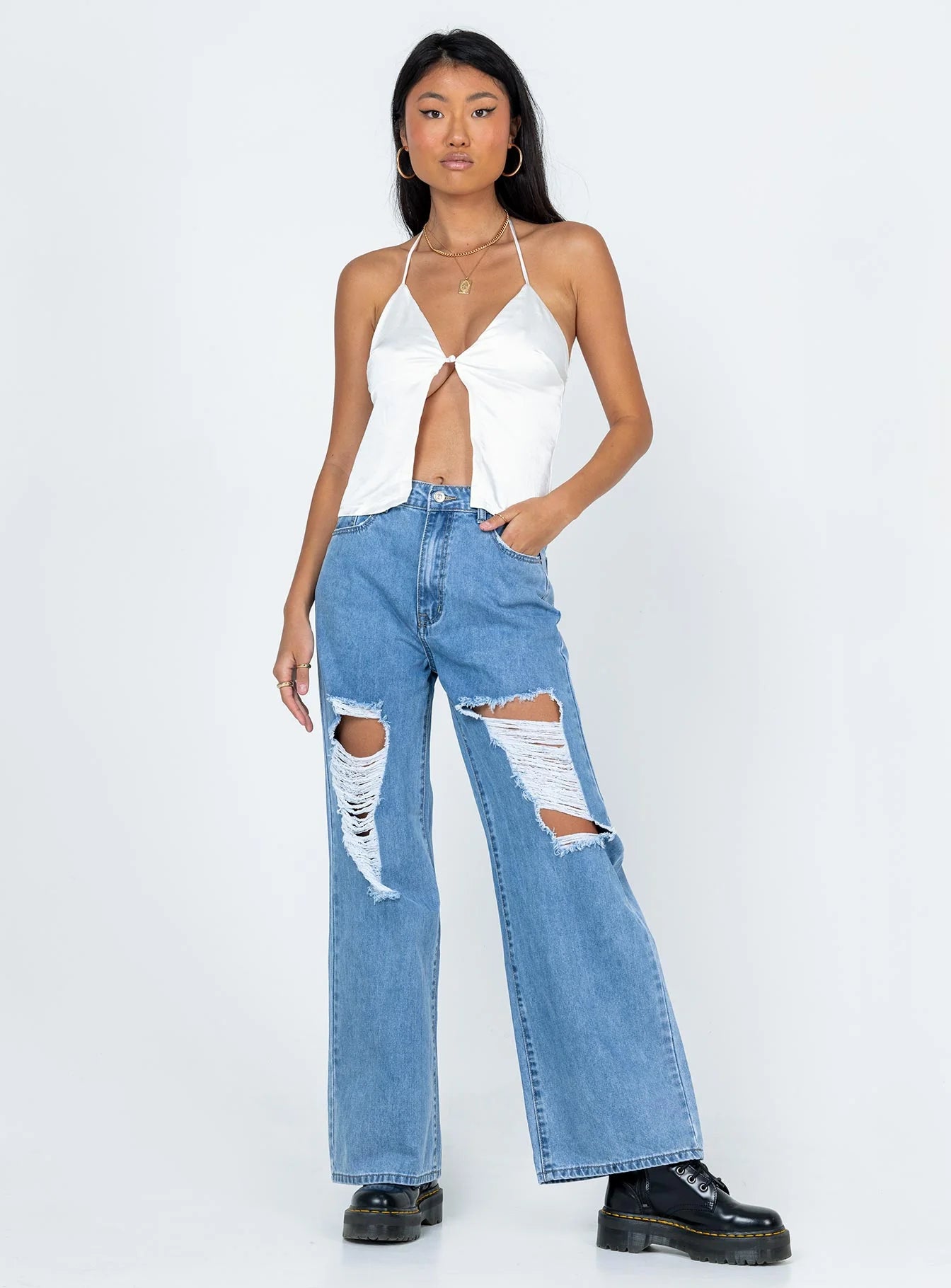 Riya Top White