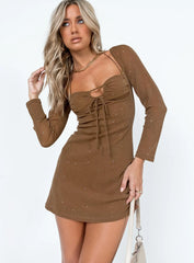 Stassie Mini Dress Brown