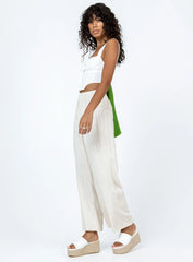 Louis Linen Blend Pants Beige