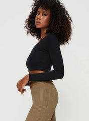 Laurina Long Sleeve Top Black