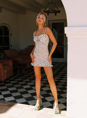 Stefanie Mini Dress Green Floral